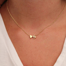 Load image into Gallery viewer, Tiny Heart Initial Personalised Letter Name Choker Necklace