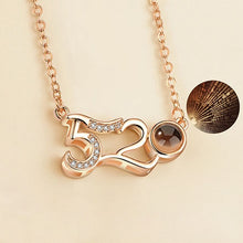 Load image into Gallery viewer, 520 Rose Gold Silver 100 Language I love You Pendant