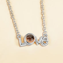 Load image into Gallery viewer, Love Rose Gold Silver 100 Language I love You Pendant