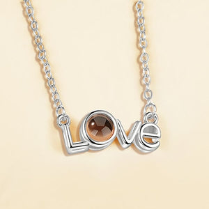 Love Rose Gold Silver 100 Language I love You Pendant