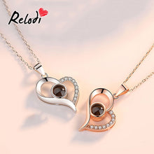 Load image into Gallery viewer, Relodi Rose Gold 100 Language I Love You Pendant