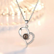 Load image into Gallery viewer, Relodi Rose Gold 100 Language I Love You Pendant